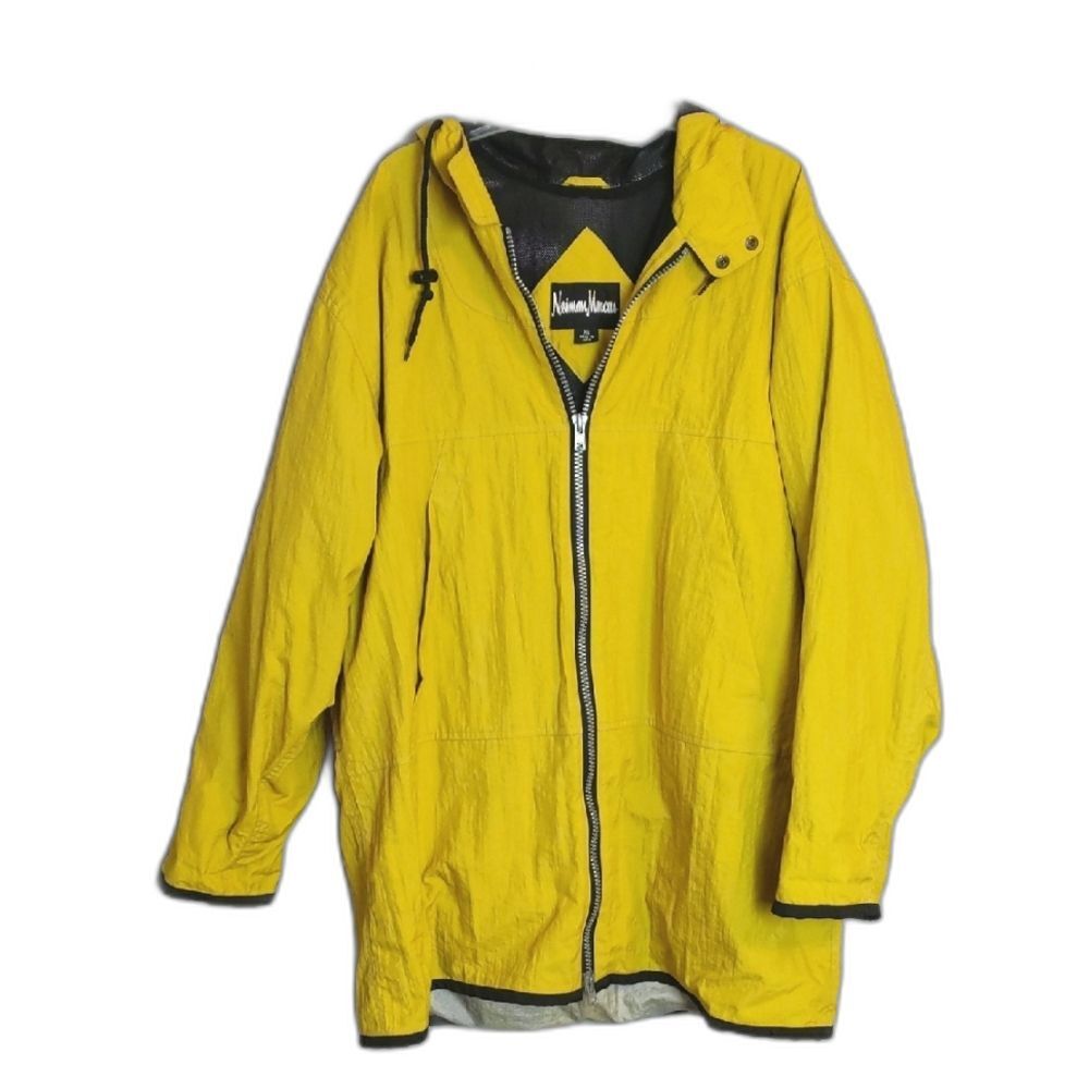 Neimen Marcus Yellow Hooded Jacket Outerwear Mens XL